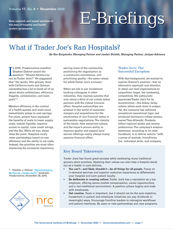 What if Trader Joe’s Ran Hospitals?